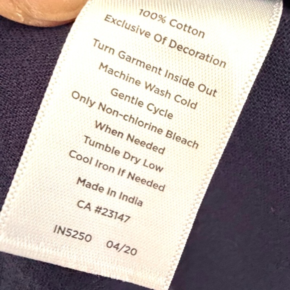 Talbots Navy Embroidered Tunic - Picture 4 of 5